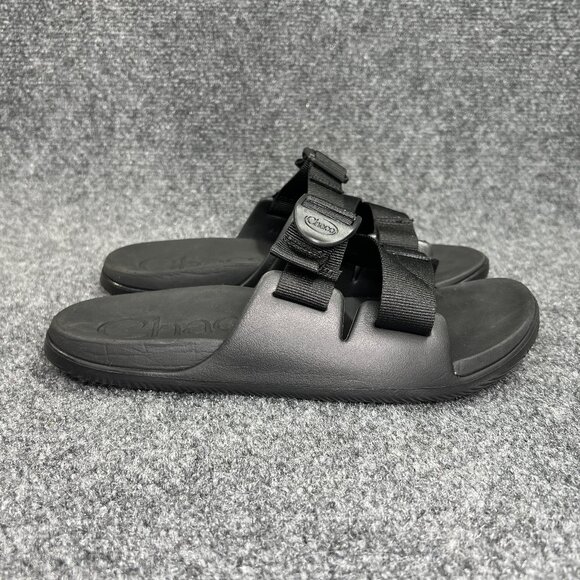 Chaco Chillos Slide Sandals Women's 8 Black Athletic Beach Recovery Flip Flops - Picture 1 of 12